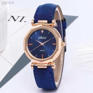 Wristwatches fashion Ladies Watches With Diamond Shaped Dial PU Leather Women High Quality Quartz Wrist Watch For Woman Gift Relojes Mujer 24319