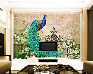 Wallpapers Diantu Custom Large Wallpaper Peacock European Oil Painting Modern Home Decoration For Walls 3 D Papel De Parede