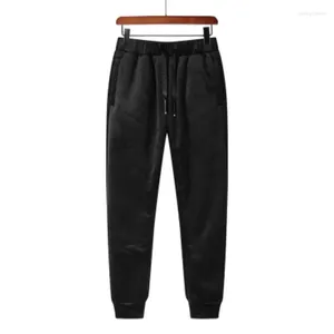 Men's Pants Plus Size 8XL Cashmere Winter Lambskin Warm Male Casual Lined Fleece Trousers Sweatpants