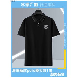 High end överdimensionerad polo skjorta mens kortärmade Paul T-shirt trendig varumärke Kläd Fat Man Lapel Ny Loose Half LG0U {Kategori}