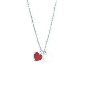 Nowy designer Naszyjnik Naszyjnik Miłość Złoto -Srebrny Wedding Seria Seria Prezenty Classic Lover Double Heart Pendant Projektantka mody Wysoka jakość