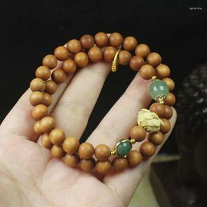 Strand Sandalwood 8mm Double-Layer Bracelet Lotus Style