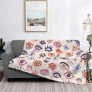 Blankets Mystic Eyes Flannel Throw Beauty Eyelash Evil Blue Eye Blanket For Sofa Couch Lightweight Thin Quilt