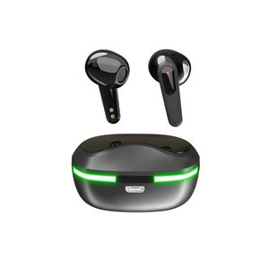 Fones de ouvido Bluetooth Pro60 TWS Audifonos LED Luz de respiração com cancelamento de ruído Fones de ouvido sem fio de baixa latência para jogos Fones de ouvido intra-auriculares