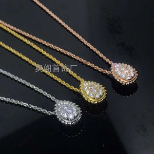 New High Edition Baojia Shilong Full Diamond Necklace with 18K Rose Gold Plating for Men and Women as a Valentines Day Gift
