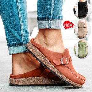 Slippers Comemore Women Retro Shoes Slip on Mules Ladies Comfort Flats Female New Plus Size 43 Casual Men Summer Flat Clogs Zapatos Mujer