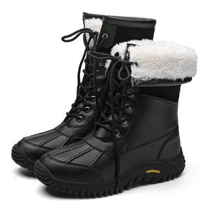 HBP Non-Brand Rutschfeste, atmungsaktive, verschleißfeste, bequeme High-Top-Outdoor-Plüsch-verdickte, warme, wasserdichte, lässige Schneeschuhe für Damen