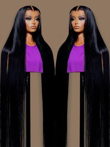 40 Inch Bone Straight Human Hair Lace Frontal Wigs Brazilian 13x4 13x6 Hd Lace Front Human Hair Wigs for Women Pre Plucked 200%