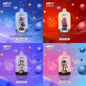 MRVI PUFF 12K Vape Tek Kullanımlık Vapes Vapers Vapsolo 650mAh şarj edilebilir pil 22ml ekran görüntüleme vape cihaz vape Desechable ücretsiz gemi 12k puf