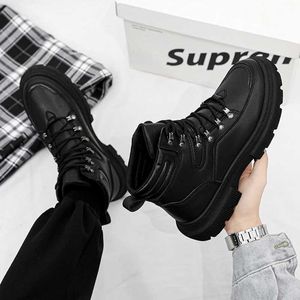 HBP bez marki 2024 Nowy styl czarny czarny męski buty buty z mikrofibry skórzane modne buty buty miasta