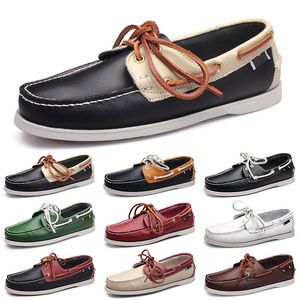 Mens Casual Shoes Black Leisures Silvers Taupe DLives Brown Grey Red Green Walking Low Soft Multis Leather Men Sneakers Outdoor Trainers Boat Shoes Breattable AA034