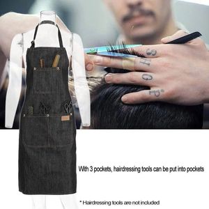 Adjustable Salon Hair Cutting Hairdresser Barber Denim Haircutting Apron Cloth For Woman Men Baking Restaurant Kitchen Cooking