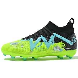 Boots Men Football Boots Kids Cleats Soccer Shoes Turf Training High Top Ankle Sport Sneakers Quality AG FG Indoor 2023 New Size 3445