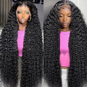 Deep Wave 13x6 13x4 HD koronkowe przednie peruki ludzkie włosy woda kręcona koronkowa peruka frontalna Blueless 5x5 HD Lace Closure Wigs