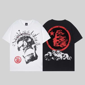 Ny tidig vår 2024 American High Street Trendy Brand Hellstar/Skull Art Print T-shirt