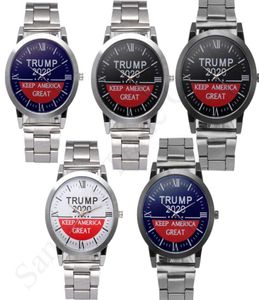 Donald Trump 2020 zegarki na rękę Men039s Kwarcowa Zegarnia Keep America Świetny litera metalowy pasek retro zegarek Trendy Casual Watch5080330