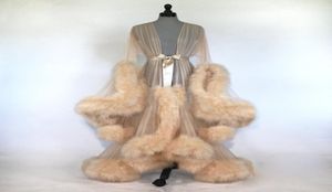 Ruffles Fur Fur Kimono Dress Sukienka szata eophoot sukienki afrykański Cape Cloak Dress ciążowy impreza w ciąży Kobiety Kobiety Bath8761544