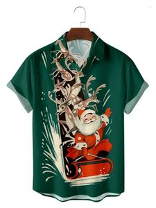 Camicie casual da uomo 2024 God Santa Robe Camisa Camicia colorata hawaiana oversize Sack Dress Abbigliamento di lusso