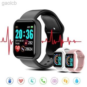Bilek saatleri D20 Akıllı Saat Erkekler Kalp Hızı Kan Basınç Monitörü Fitness Tracker Bilezik Saatleri Y68 Android Bileklikler İçin Akıllı Saat 24319