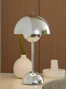 Nordisk retro svamp bordslampa med USB -plugg Touch Control Desk lampan hem sovrummet nattljus ledbord lampa 240305