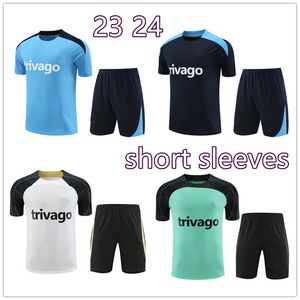 2023 2024 CFC Män och barn Kort ärm Shorts Fotbollsträning Tracksuit Soccer Suf Jerseys Polos Shorts Kit 23 24 25 Pulisic Polo Long Pants Jogging Sweatshirt Set Set