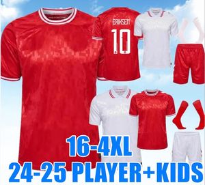 2024 Dinamarca camisa de futebol 24 25 Euro Cup ERIKSEN HOME RED AWAY BRANCO KJAER HOJBJEG CHRISTENSEN SKOV OLSEN BRAITHWAITE DOLBERG camisas de futebol