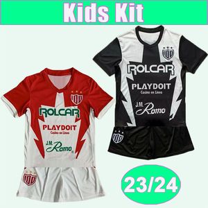 23 24 Necaxa Kids Kit Maglie da calcio H. JURADO A. PENA J. RODRIGUEZ Home Rosso Bianco Away Tuta da bambino Maglie da calcio Uniformi