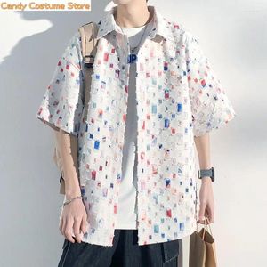 Camisas casuais masculinas soltas outono moda camisa hip hop masculino casal casaco checkerboard manga longa estilo universitário jaqueta xadrez