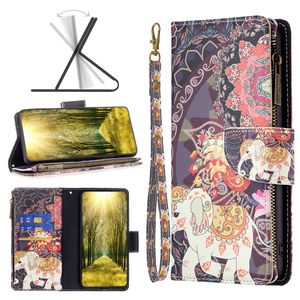 Patterns Cases For Xiaomi 14 13C 13T Redmi A3 Note 13 Pro Plus 4G 5G Wallet Leather Zipper Phone Case Capa