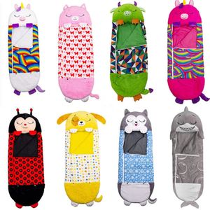 Crianças dos desenhos animados saco de dormir para presente de aniversário crianças saco de dormir pelúcia boneca travesseiro bebê meninos meninas quente macio preguiçoso sleepsacks 240319