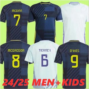 24 25 Jersey de futebol 2024 Seleção Escocesa MCGINN Camisa de Futebol Kids Kit ROBERTSON DYKES Set Home Azul Marinho Away Branco 150 Anos Aniversário Especial McGREGOR