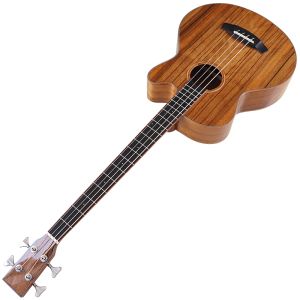 Gitar 4 String Elektrikli Akustik Bas Gitar 5 String 43 inç yüksekliğinde Ladin Ahşap Üst Folk Bas Gitar Eq ile