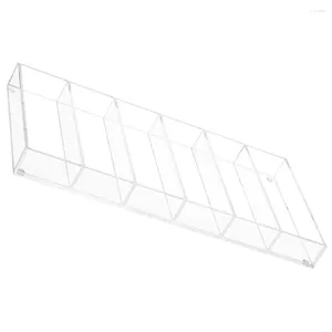 Dekorativa plattor Multipurpose transparent akryl 6-fack solglasögon Lagring Display Tray Drawer Organizer Gelglasfodral