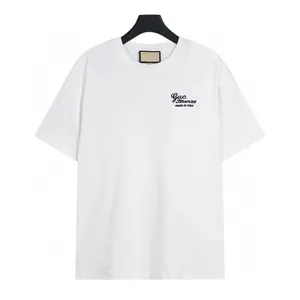 T-shirt da uomo Plus Polo Hip Hop Muscle Fit Orlo curvo Cotone bianco Stampa personalizzata Uomo Donna T Shirt Casual Quantità Tendenza s-xl 55esg