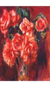 Wandkunst Ölgemälde Moosrosen Pierre Auguste Renoir Blumengemälde für Schlafzimmer handgemalt6815578