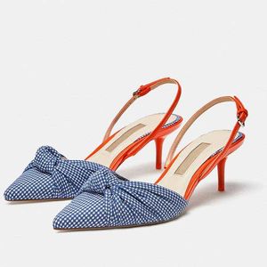 Icke-varumärke som säljer taconer HBP Para Los Zapatos Ny trendig mode Slingback Elegant High Heels Womens Pumps Shoes