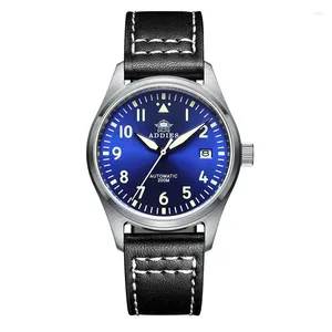 Armbanduhren MY-H2 Addies Vollautomatische mechanische Herrenuhr Wasserdichter Leuchtkalender Business Fashion