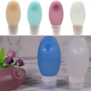 Storage Bottles Silicone Refillable Portable With Suction Cups Empty Bottle 100ml Squeeze Container Travel Accessories