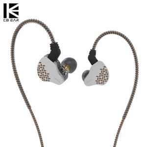 Cuffie KBEAR Rosefinch HIFI Auricolare 4 core OFC Filo Driver dinamico IEM Monitor con microfono Spina da 3,5 mm KBEAR Auricolare cablato