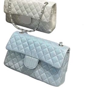 2024 novo padrão moda sereia cor 2.55 cf bolsas bolsa de ombro clássico aba acolchoada bolsa feminina corrente quadrada matelassê cruz corpo designer sacos socache 25cm