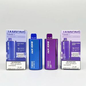 Jam King Ti8000 Puff Retail Bang Vape Penna Vape usa e getta 19ml Preriempita 600mAh Batteria ricaricabile Vapes E Sigaretta DE Magazzino