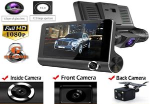 3 Lens 1080p HD 170 Angle Triple Lens Car DVR Dash Cam Gsensor Recorder och bakre kamera Three Way Camera Night Vision Cam3107495