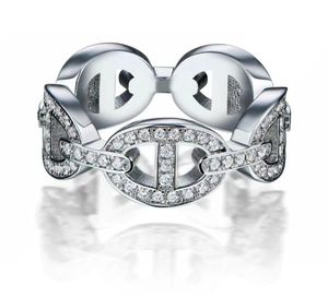 Senhoras de luxo design anel moda anel de diamante esmalte senhoras designer carta anel de ouro senhoras festa casamento presentes casal