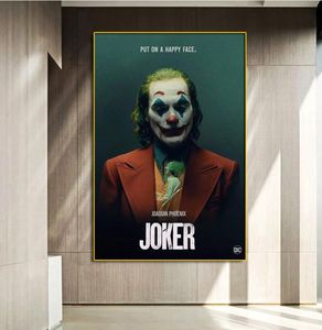 Klassisk The Joker Movie Poster tryck Joaquin Phoenix Figur Canvas Oil Målning Väggkonst Bild för vardagsrum Hem Dekoratio6815992