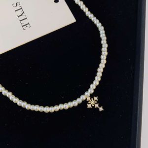 Fransk stil naturlig pärlhänge halsband för kvinnor ny ankomst