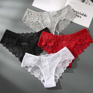 Calcinha feminina 3 pçs/lote sexy senhoras calcinha de renda transparente lingerie de cintura baixa roupa interior feminina oco para fora cuecas confortáveis 240319