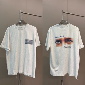 Vit rund nacke överdimensionerad t-shirt high street casual män kvinnor sommar toppar mode t-shirts