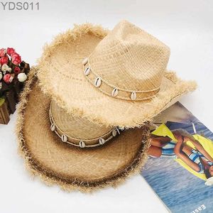 Шляпы с широкими полями Ведро Дизайнерский бренд Natural Cowboy Str Плетеные мужские и женские солнцезащитные шляпы «все-в-одном» для рыбалки Пляжная западная кепка 240319