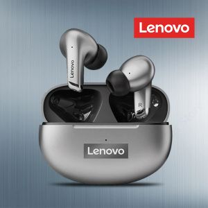 Hörlurar original Lenovo LP5 Mini Bluetooth Earphone 9D Stereo Sports Waterproof Wireless Music Earbuds iPhone Hörlurar laddningsbox