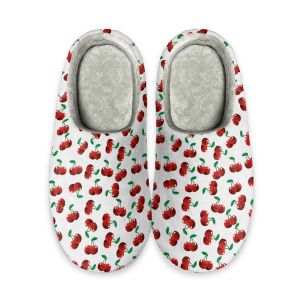 Тапочки Beliodome Cherry Design Womens Home Cotton Memory Foam Slaper